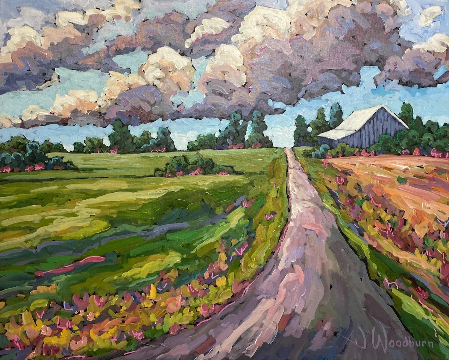 Good Directions 24"x30" Acrylic on Canvas, Autumn Art Sale at McMichael Gallery $1250