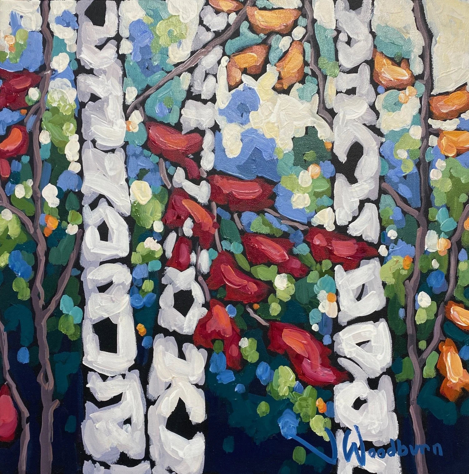 Play in the Light 16"x16" Acrylic on Canvas, Loft Gallery $475