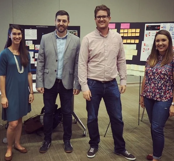 Rising to this year's BarnRaise challenge: projekt202's UX Production Designer Sarah Leick, UX Designer Brad Grabowski, UX Creative Director Josh Christopher and Experience Researcher Jessie Webster.