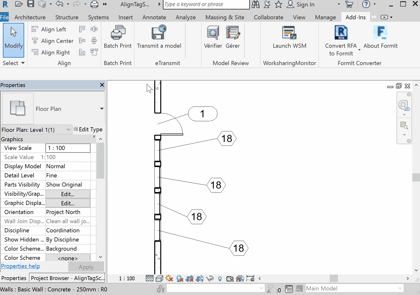 Align tags and texts
