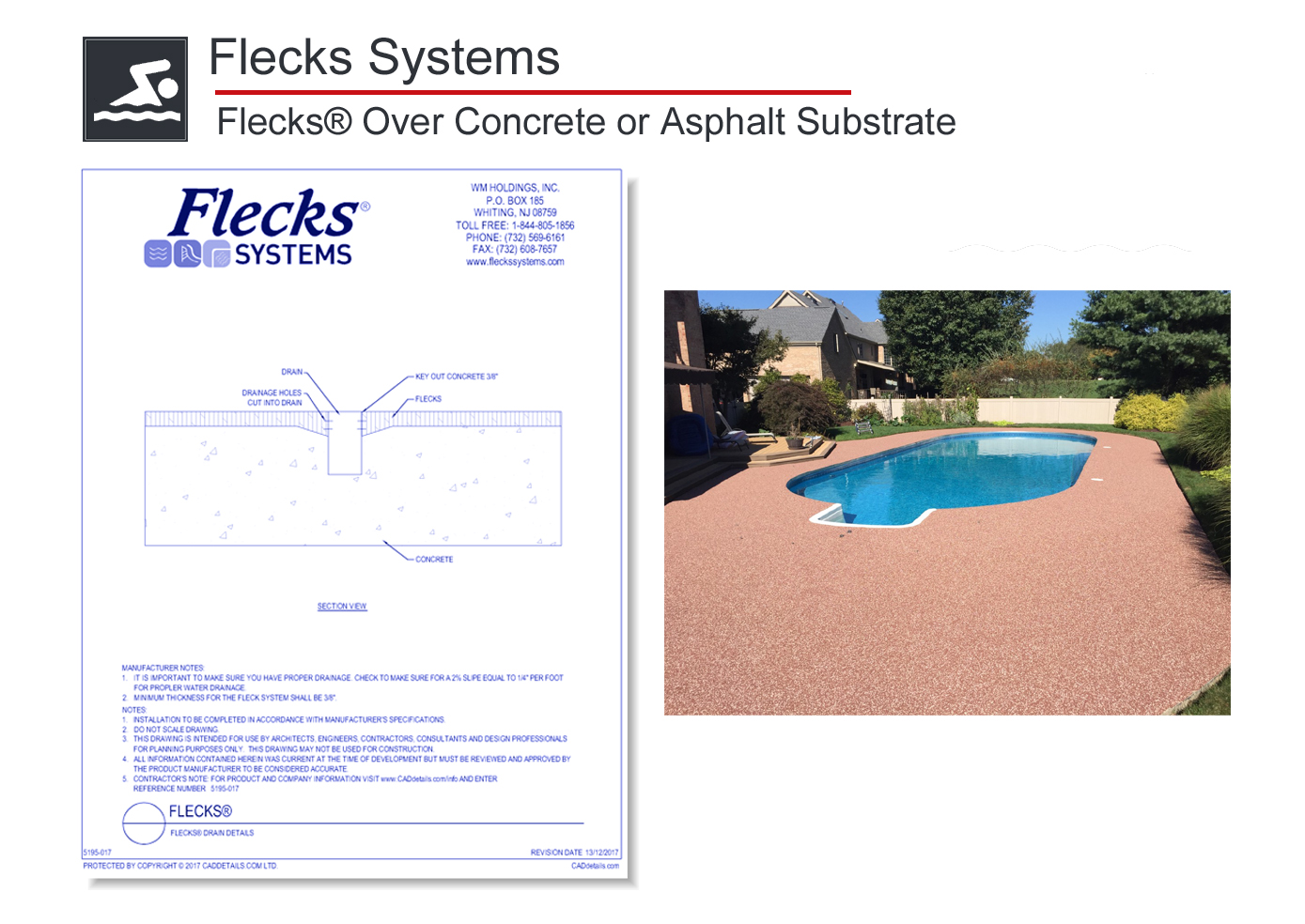5195-018 Flecks® Over Concrete or Asphalt Substrate
