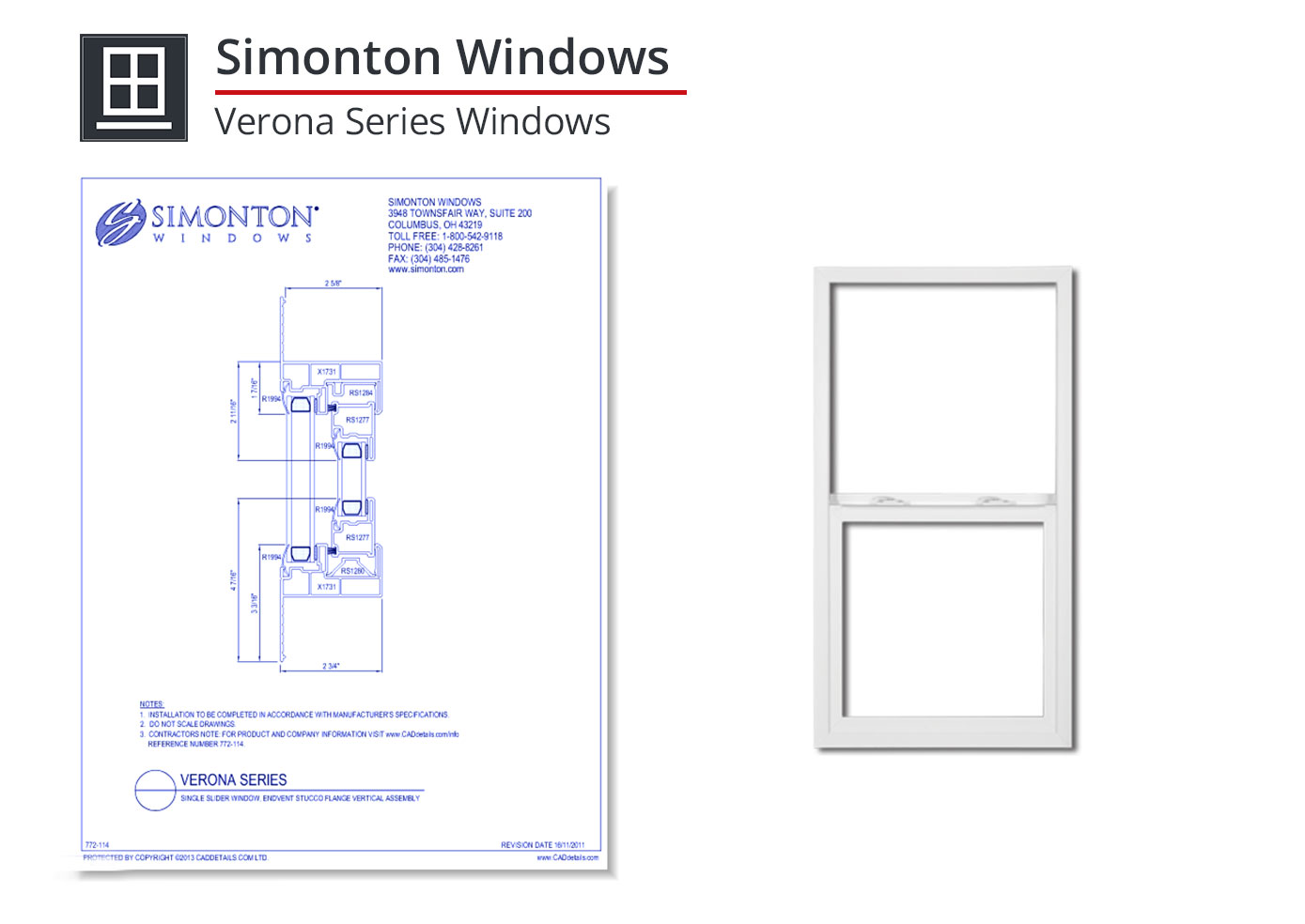 772-114 Verona Series Windows