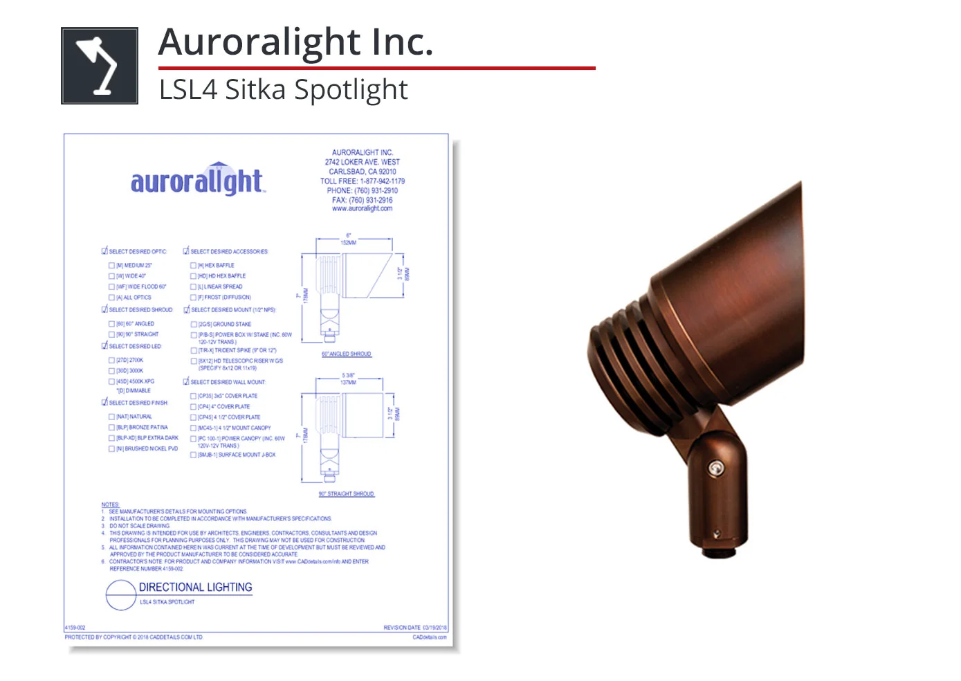 4159-002 Sitka Spotlight