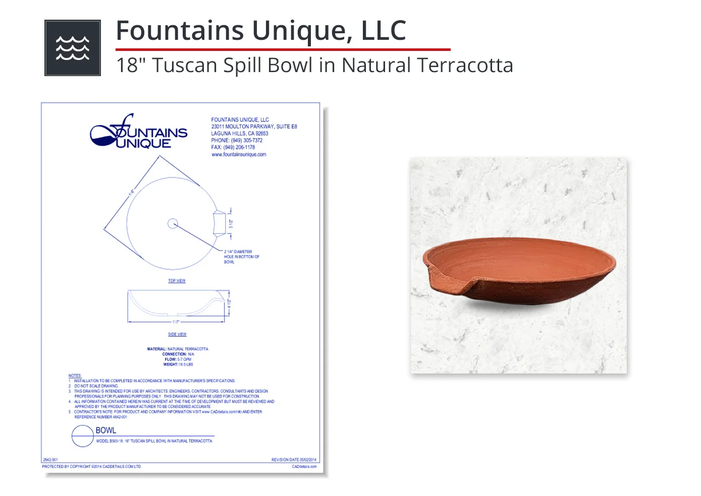 2642-001 Tuscan Spill Bowl