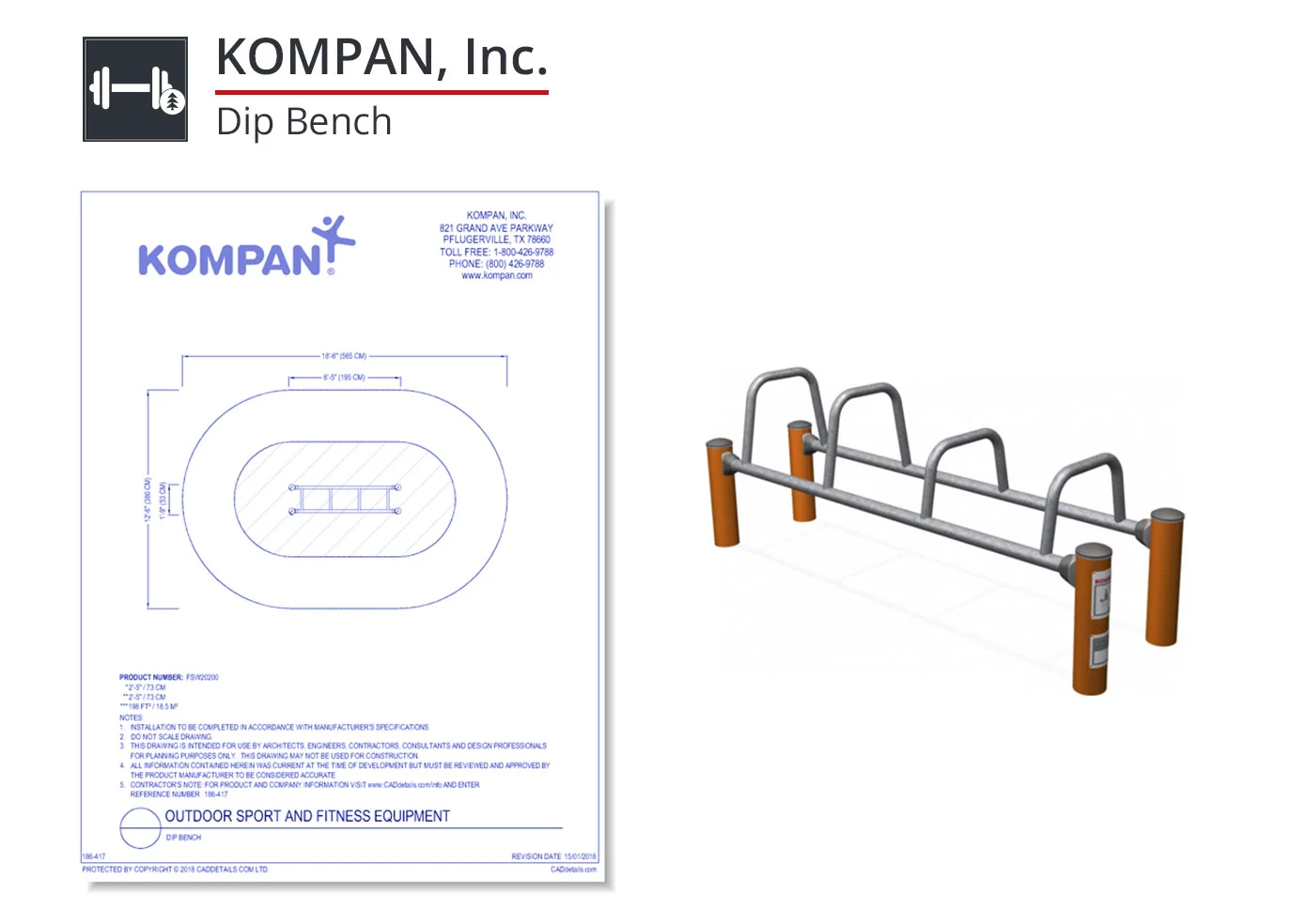 186-417 Dip Bench