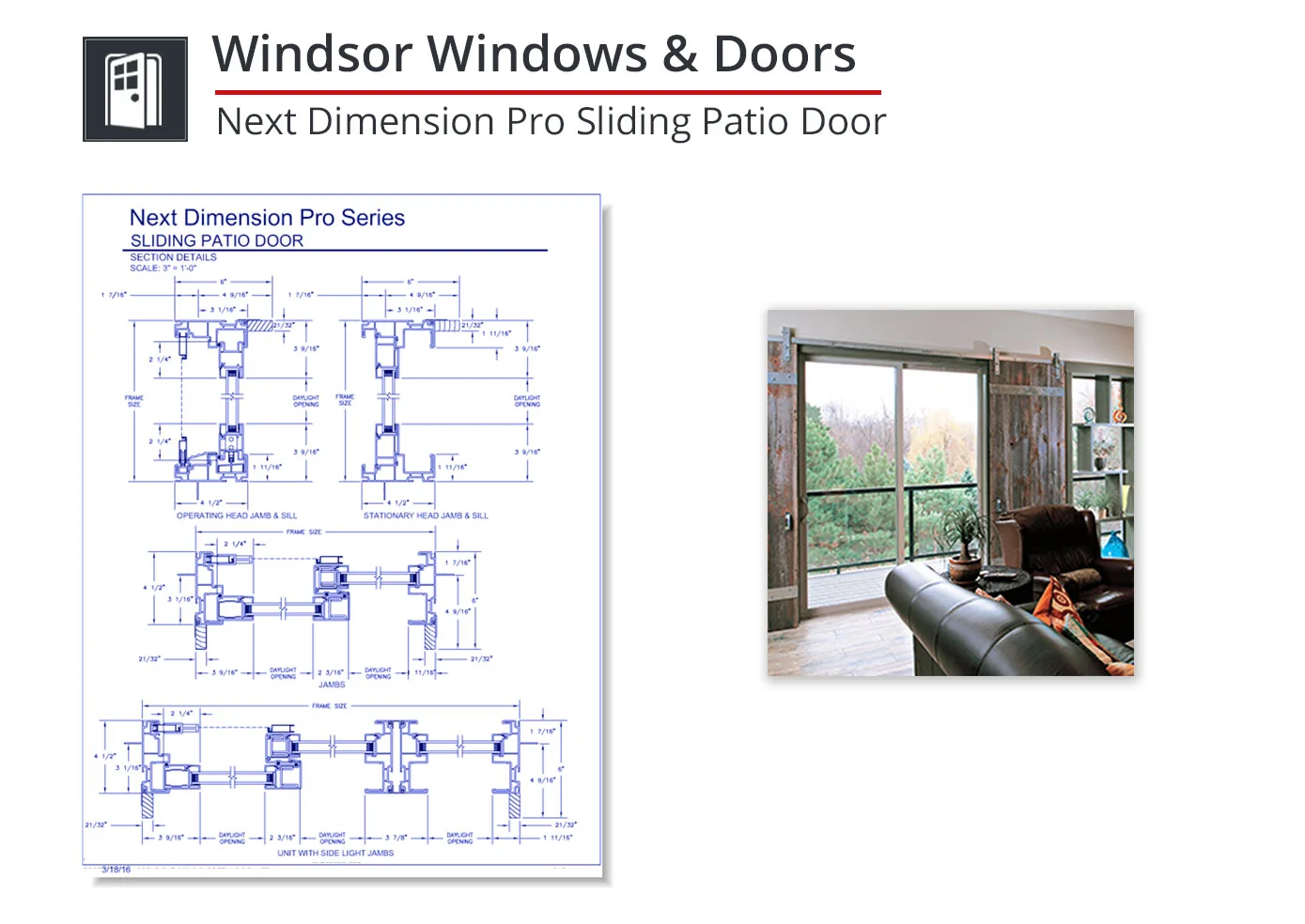 2153-283 Next Dimension Pro Sliding Door