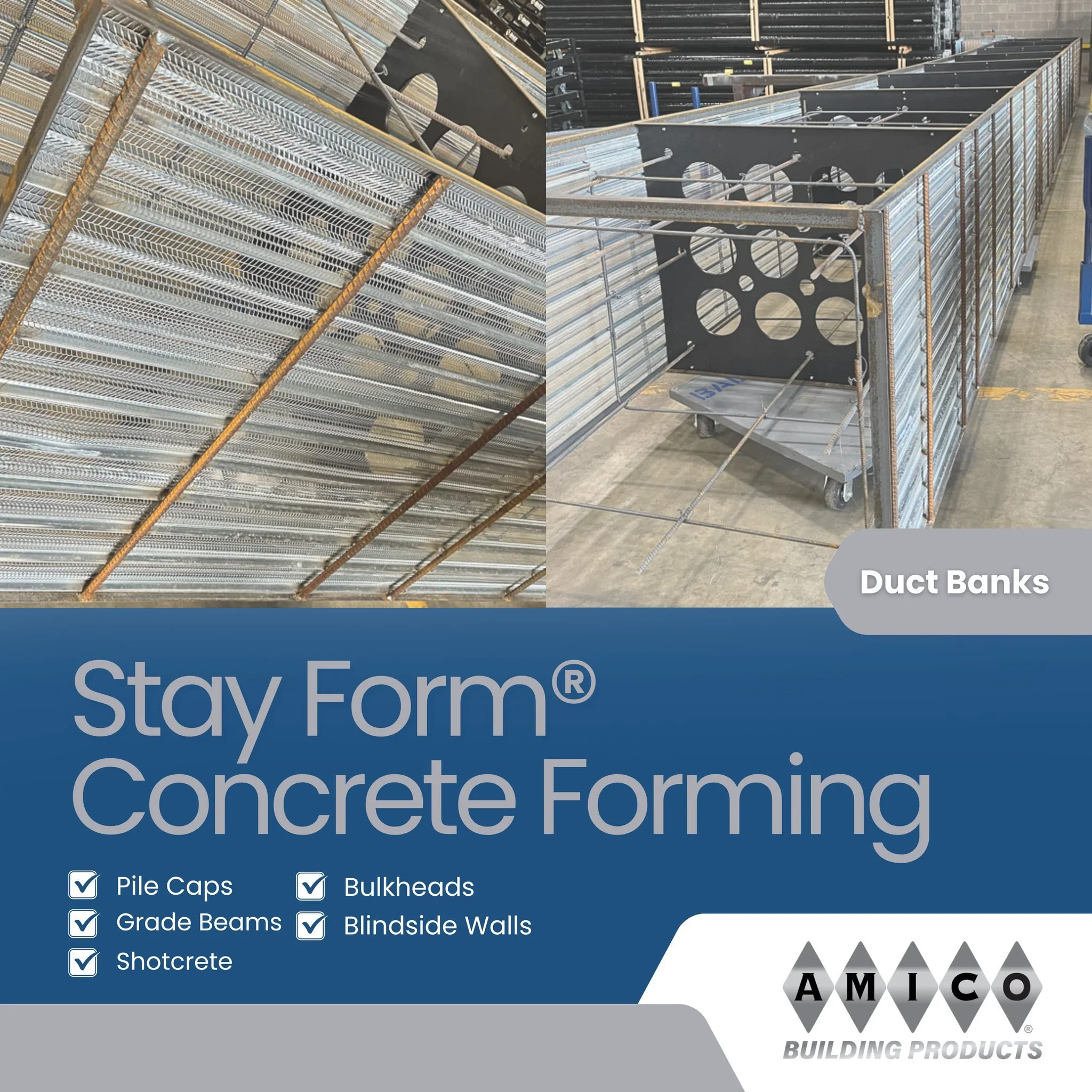 Trusted for critical foundations, AMICO's STAY-FORM&reg; has long been the go-to solution for dependable performance.

Today, STAY-FORM&reg; is the proven forming system trusted across data center projects &mdash; lightweight, easy to cut on-site, an