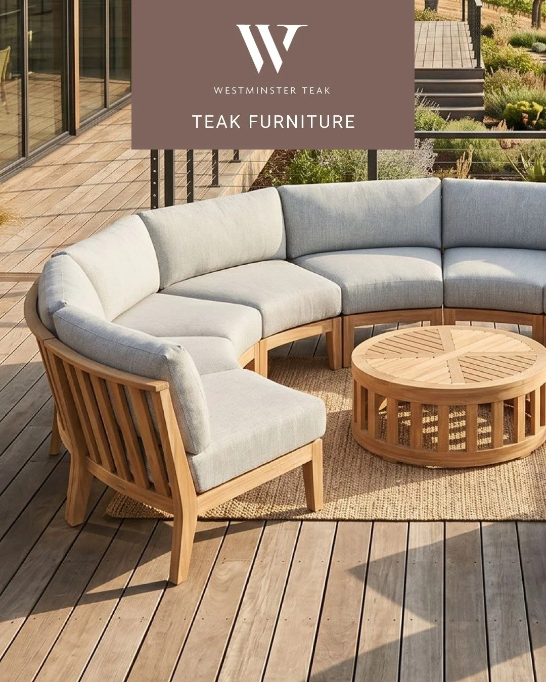 Designed for spaces where comfort is non-negotiable, the Kafelonia collection brings together deep-cushioned lounge sofas, side tables, ottomans, and coffee tables, all crafted from SVLK-certified premium teak built for decades of outdoor use. Clean 