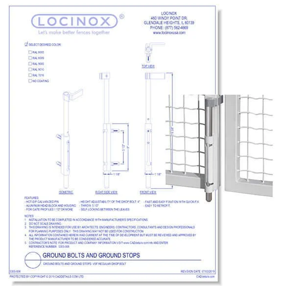 Ground Bolts and Ground Stops
