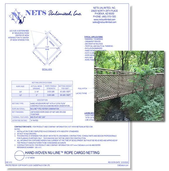 Mesh cargo netting