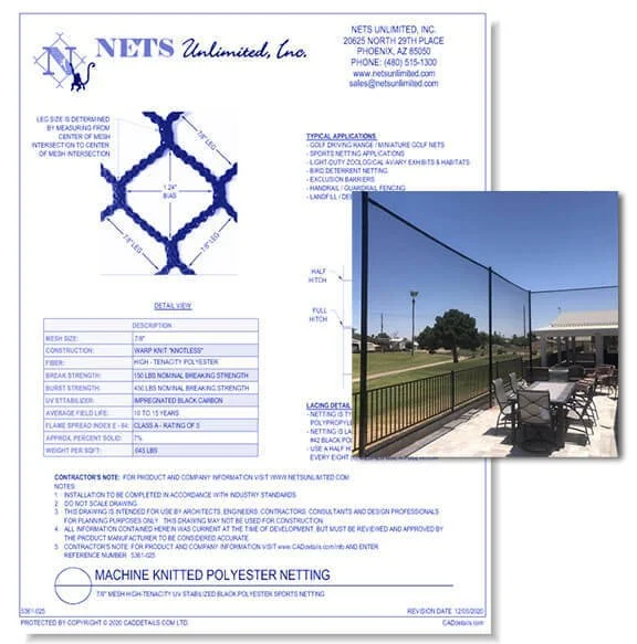 Machine knitter golf polyester netting