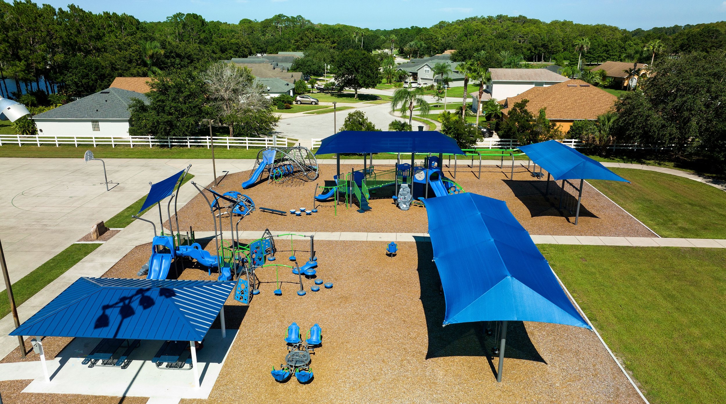 Large playground within a residential community
