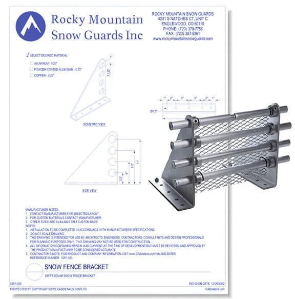 15+ CAD Drawings Designed for Snow Retention and Storm Water Project ...