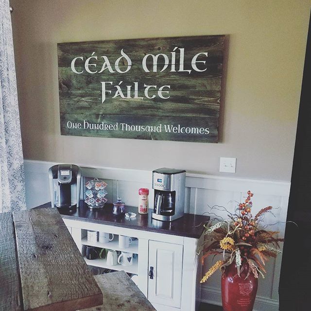 Loved making this huge sign for our dear friends. It hangs above their coffee bar/breakfast nook. It is exactly what they wanted and that makes us so happy! #figboard #figboarddecor #woodsigns #paintandstain #homedecor #indianawoodsigns