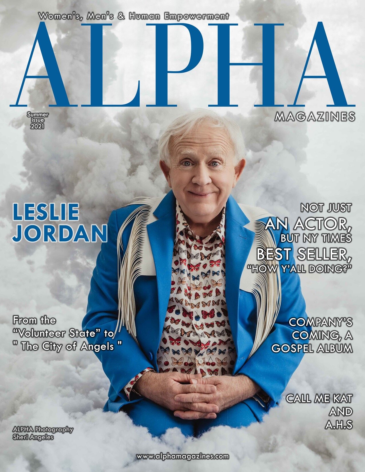 Leslie Jordan, Alpha Magazine Back Cover