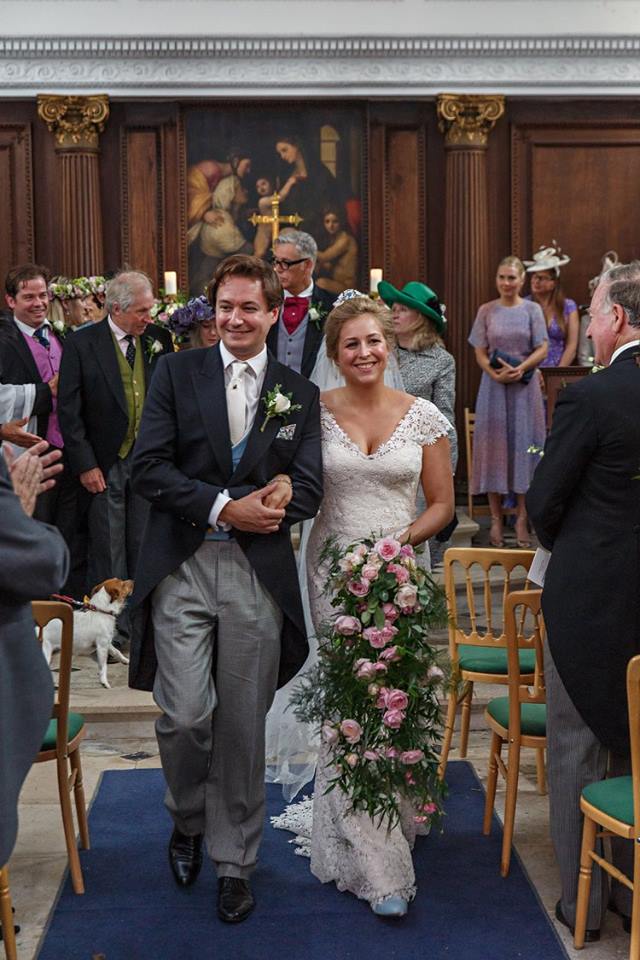 Oliver and Zuleika on their wedding day at St Andrew's Church, Gunton Park, Norfolk, 24th September 2016