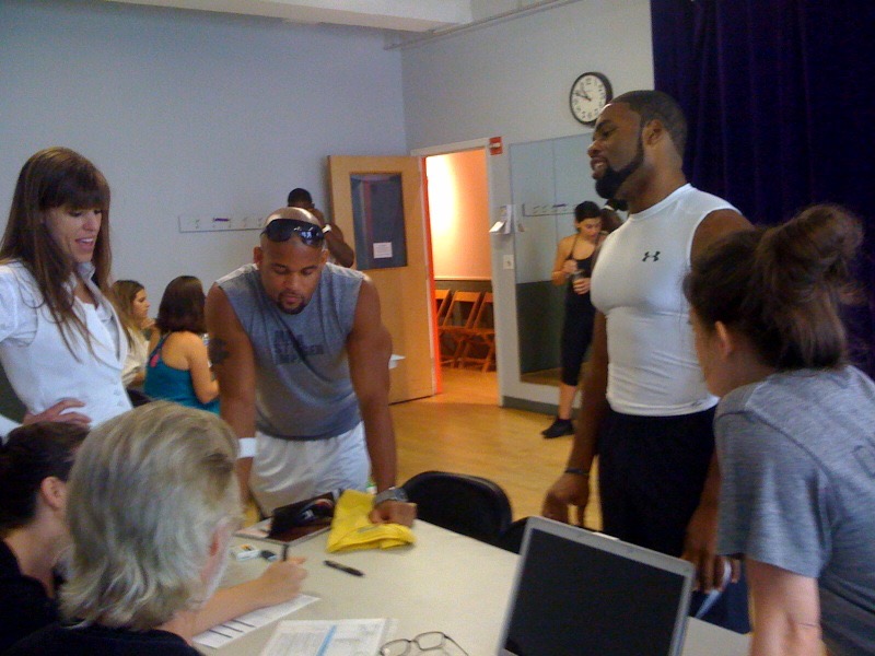 Coach Jessica at the auditions for the Insanity the Asylum and Hip Hop Abs Test group.