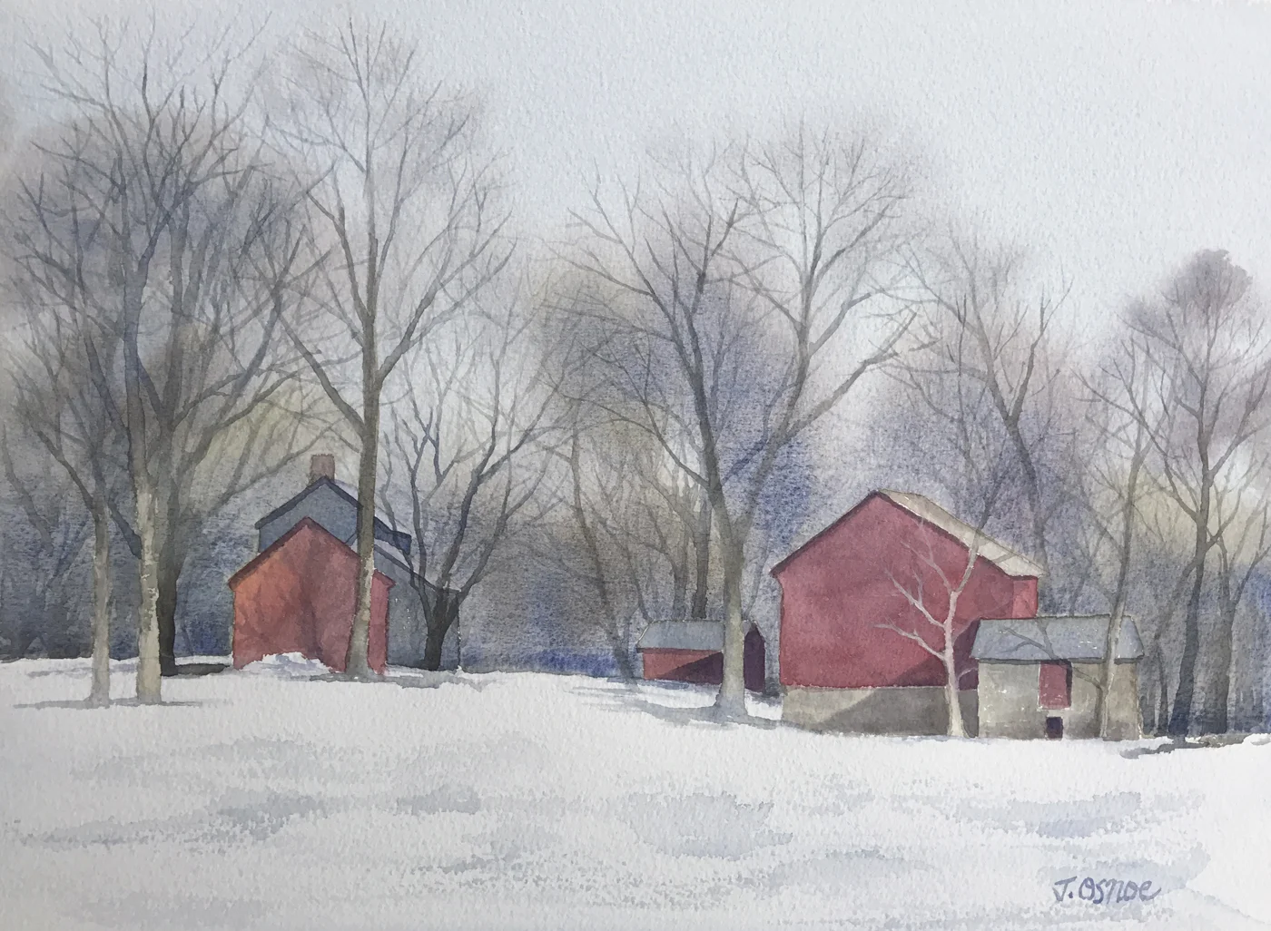 Along A Country Road watercolor Awarded the Holbein Materials Award Garden State Watercolor Society 48th Annual Juried Show 2017
