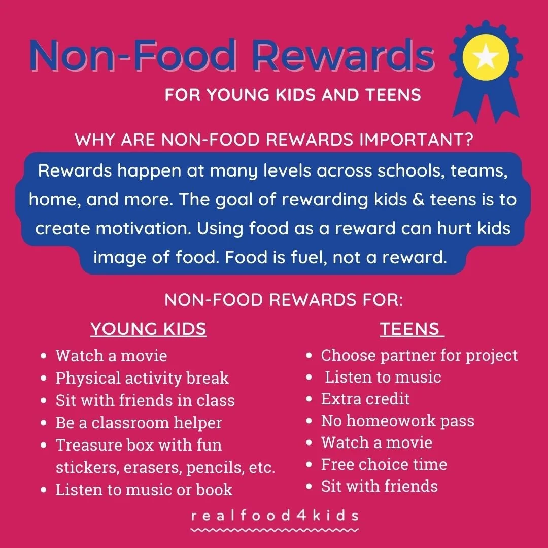 Pick a reward that isn't food