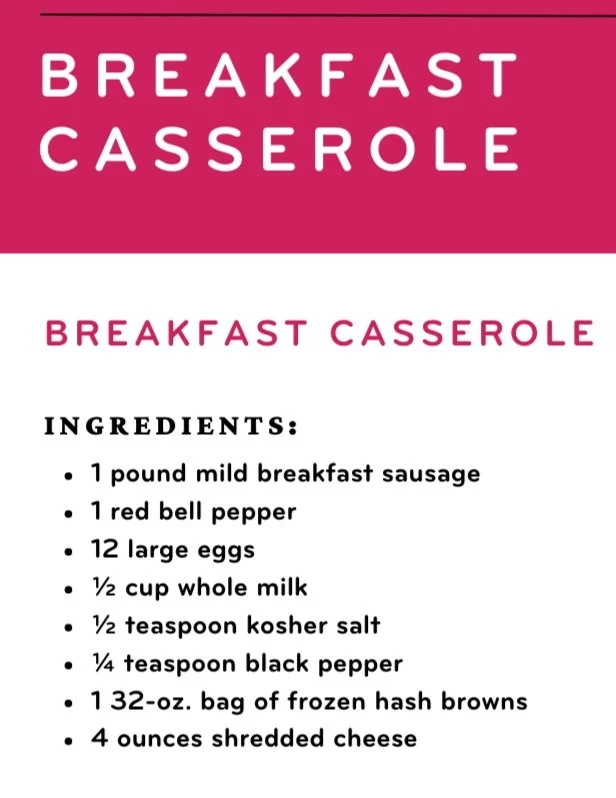 RECIPE: BREAKFAST CASSEROLE