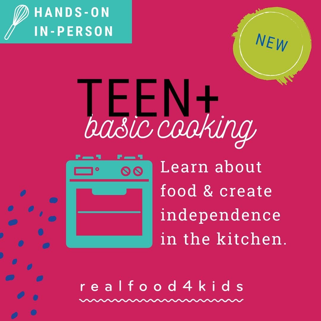 ‼️Do you have high school and college-aged kids who would benefit from becoming more independent in the kitchen? Registration is open for our 🆕 Teen Kitchen Basics Course.

We&rsquo;ll teach them to cook basic meals for themselves! Following this co
