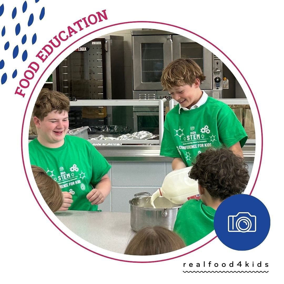 More STEM fun! There&rsquo;s lots of science to explore when it comes to food. ➡️ to see the finished product, fresh mozzarella!

We demonstrated making mozzarella cheese with 7th &amp; 8th-grade students. It only takes about 30 minutes and requires 