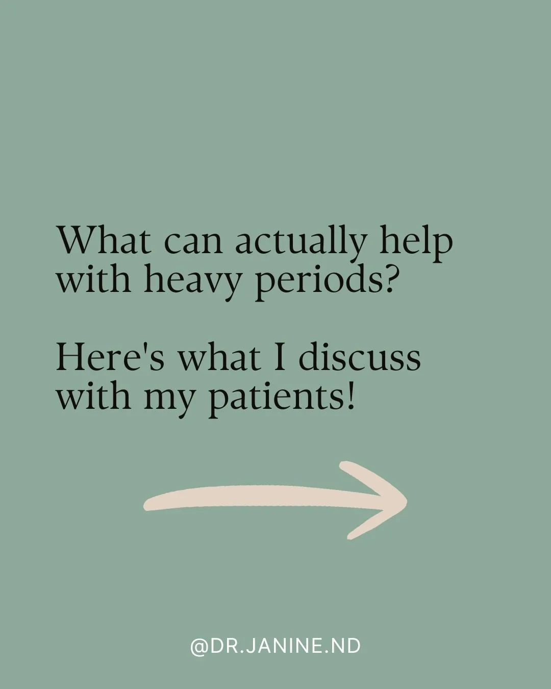 If you&rsquo;re dealing with heavy periods, you have options. 

And no, you don&rsquo;t have to just live with it. 

Swipe through for a breakdown of what I actually discuss with my patients, from simple first steps to more involved treatments. 

The