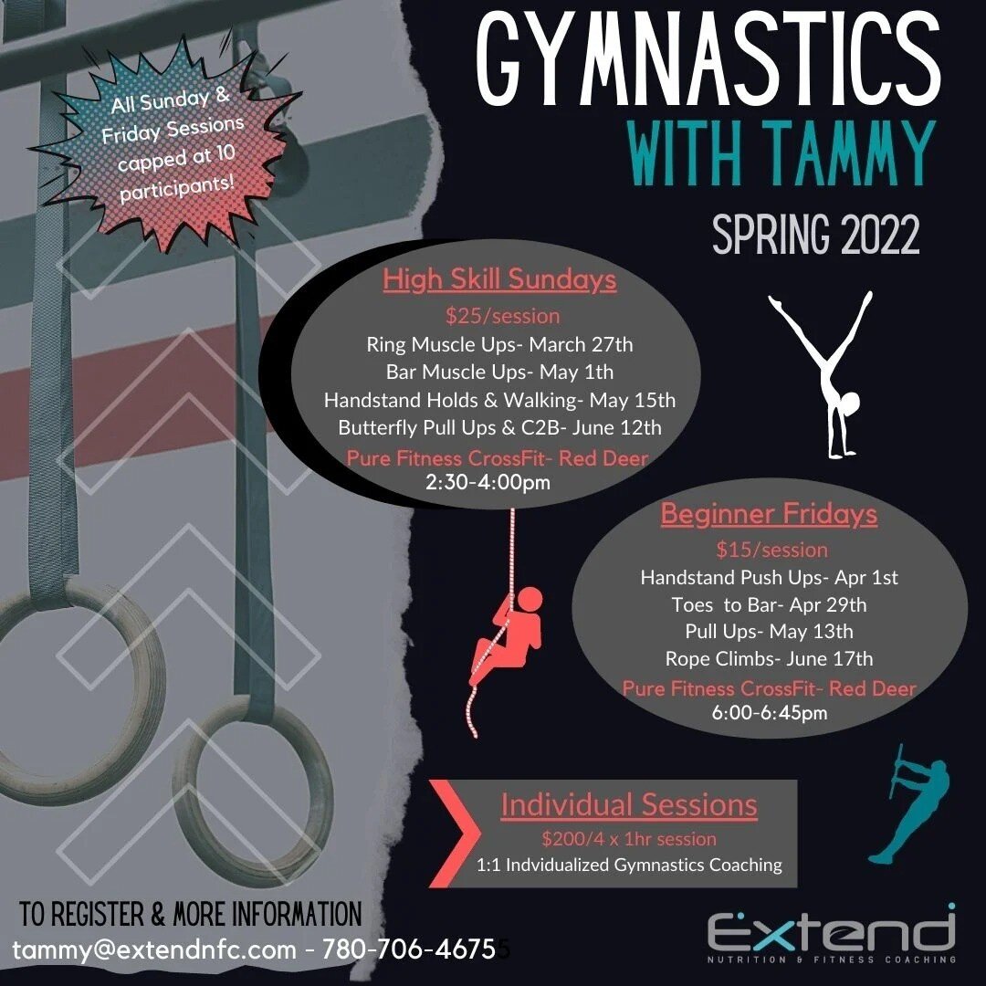 Coach Tammy is back with her gymnastics sessions! Here's a clip of her in the midst of 22.3! Super impressive, make sure you secure a spot as these will sell out fast. @crossland.tammy @extendnfc
