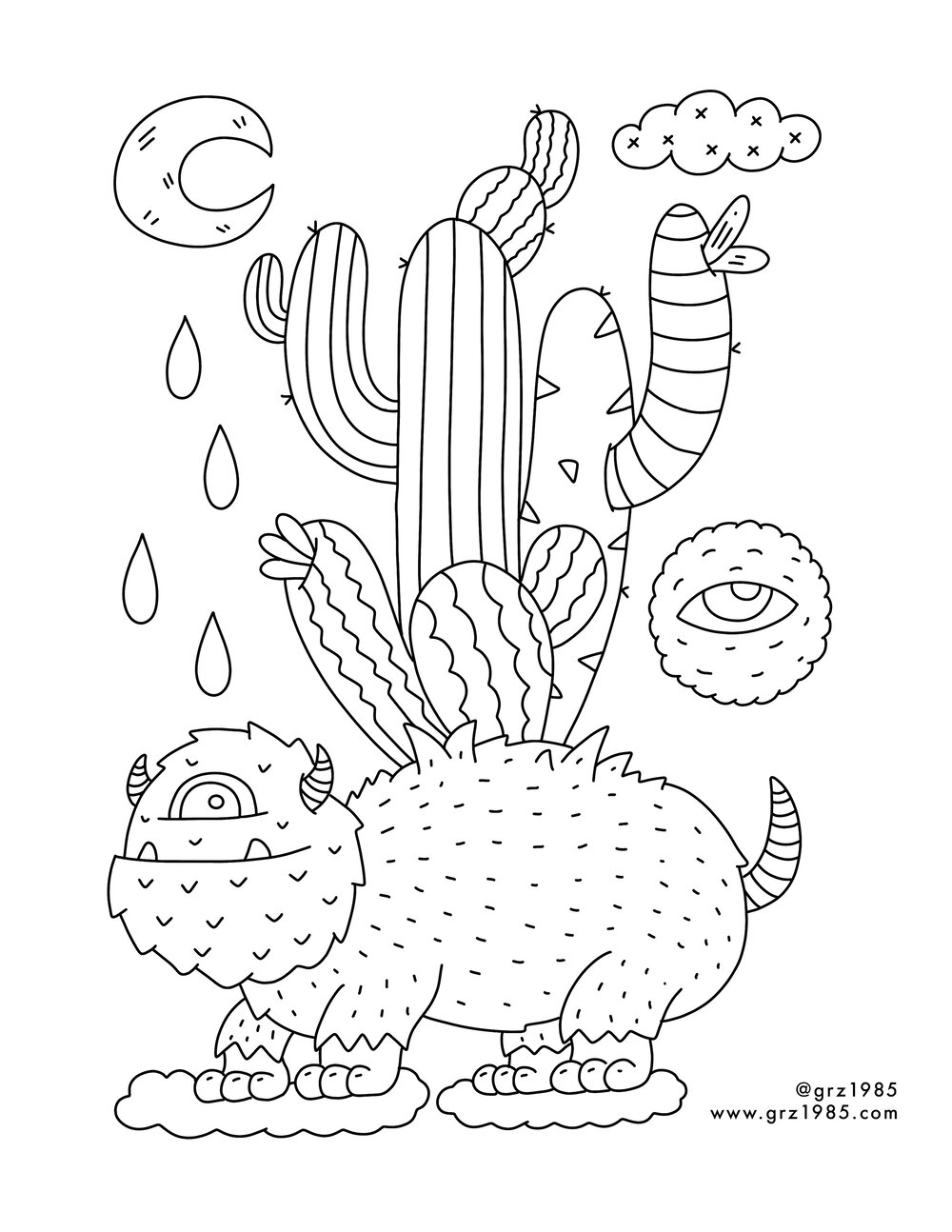 Download Stickers Y Mas Monster Coloring Pages Vol I
