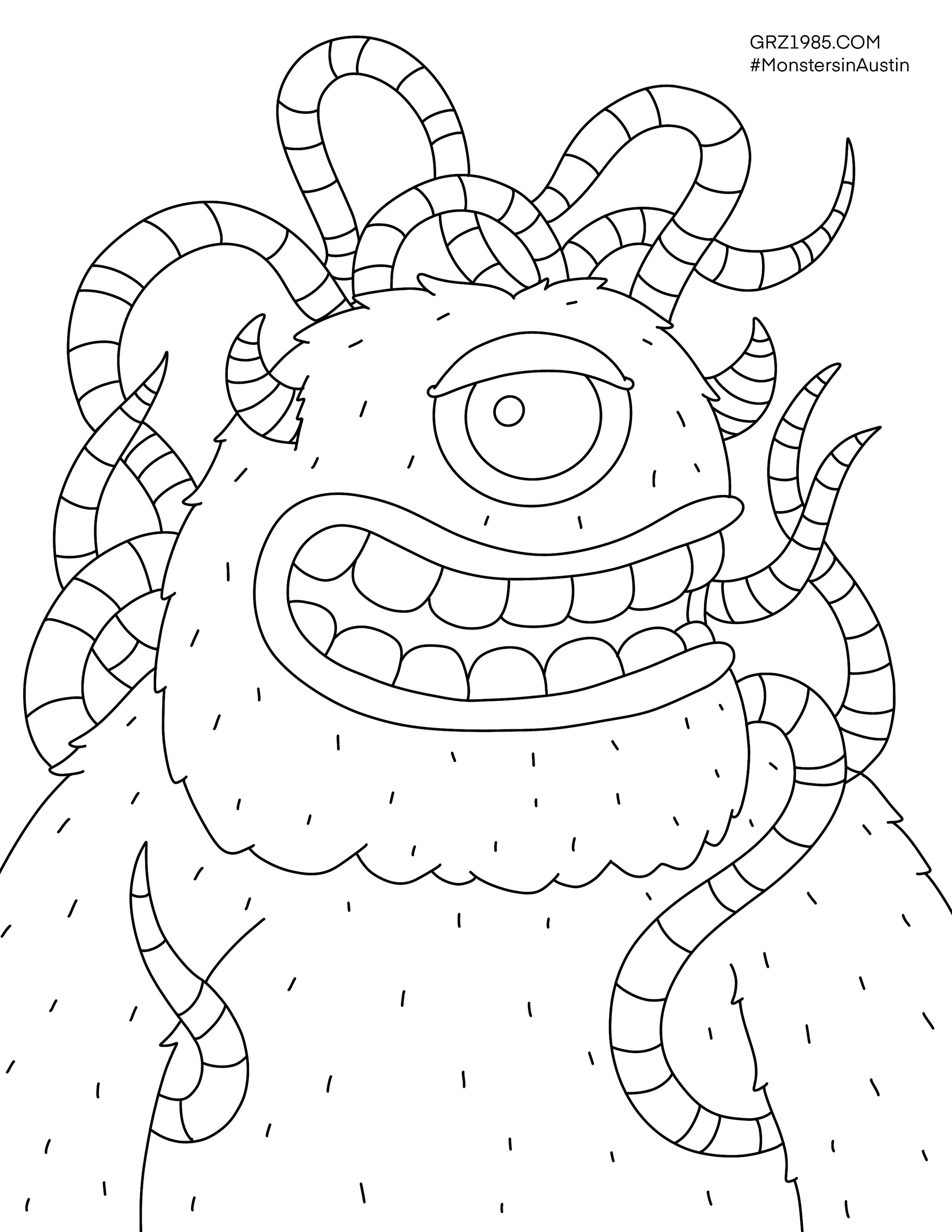It is an image of Monster Coloring Pages Printable with regard to space jam This is a picture of Monster Coloring Pages Printable with regard to space jam