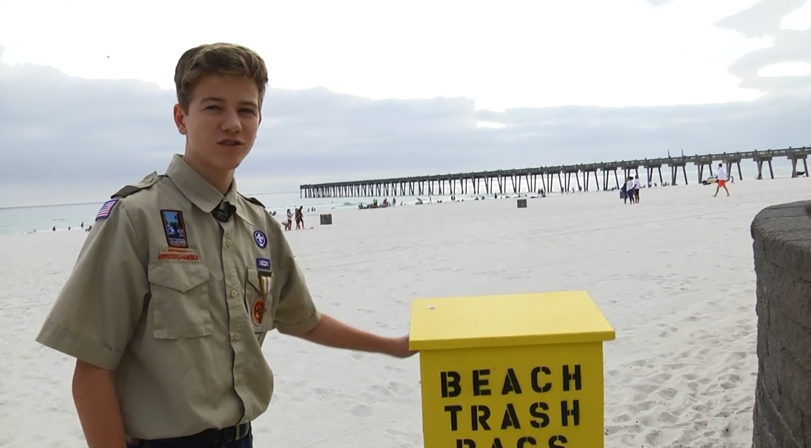 Connor Stewart ran with an idea from Sharon of Ocean Hour to help cleanup our beaches. He is working towards becoming an Eagle Scout. Video link: wkrg.com/2016/12/29/boy-scout-creates-beach-cleanliness-boxes/