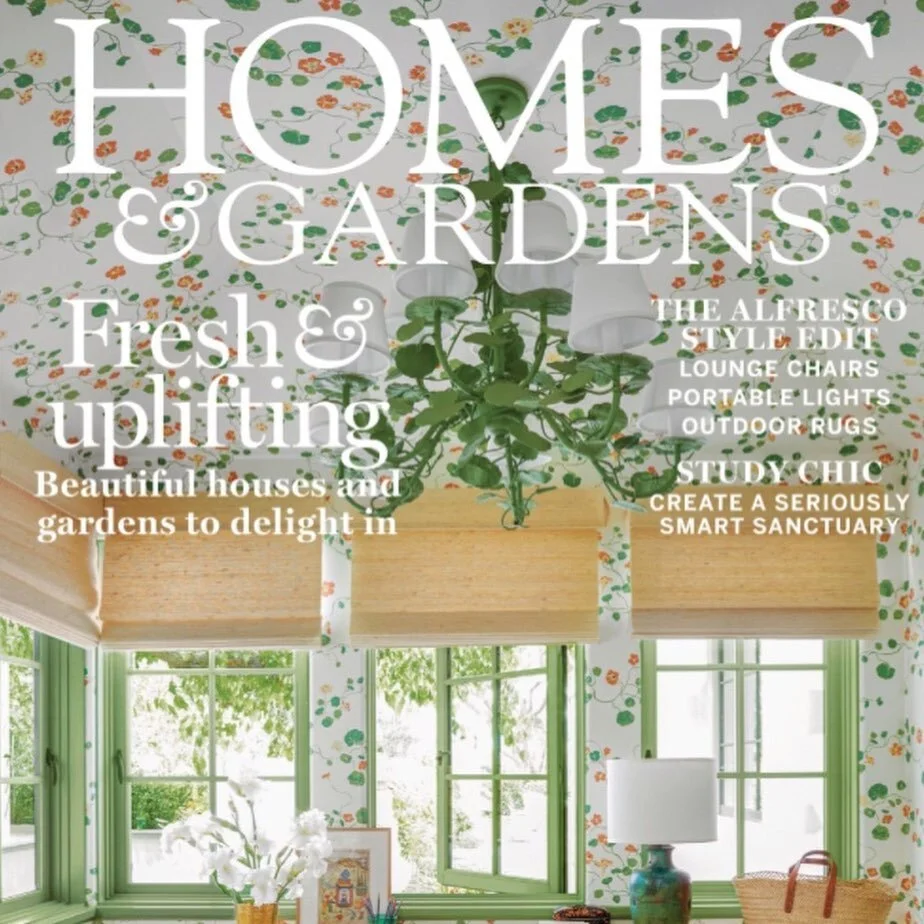 **May issue of Homes &amp; Gardens** It&rsquo;s always a great feeling to see a story I wrote land the cover shot. This house with interior design by Peter Dunham is a joy to behold. Peter is an absolute genius when it comes to imbuing a new build ho