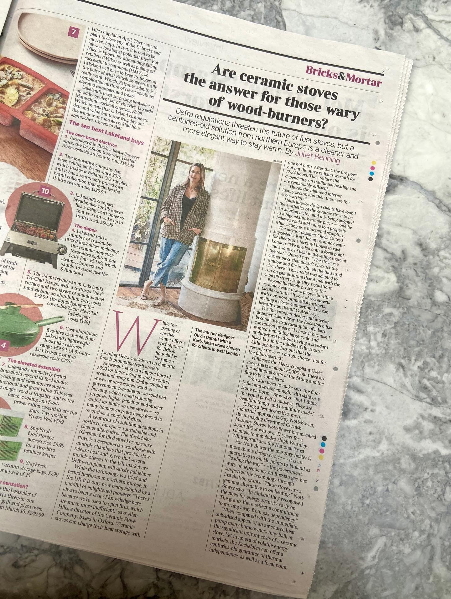 It was a great pleasure to write about the kachelofen or ceramic tiled stove for The Times @thetimes (published yesterday). These centuries-old stoves are incredibly efficient and eco-friendly. As an Austrophile I&rsquo;ve always been a big fan so I&