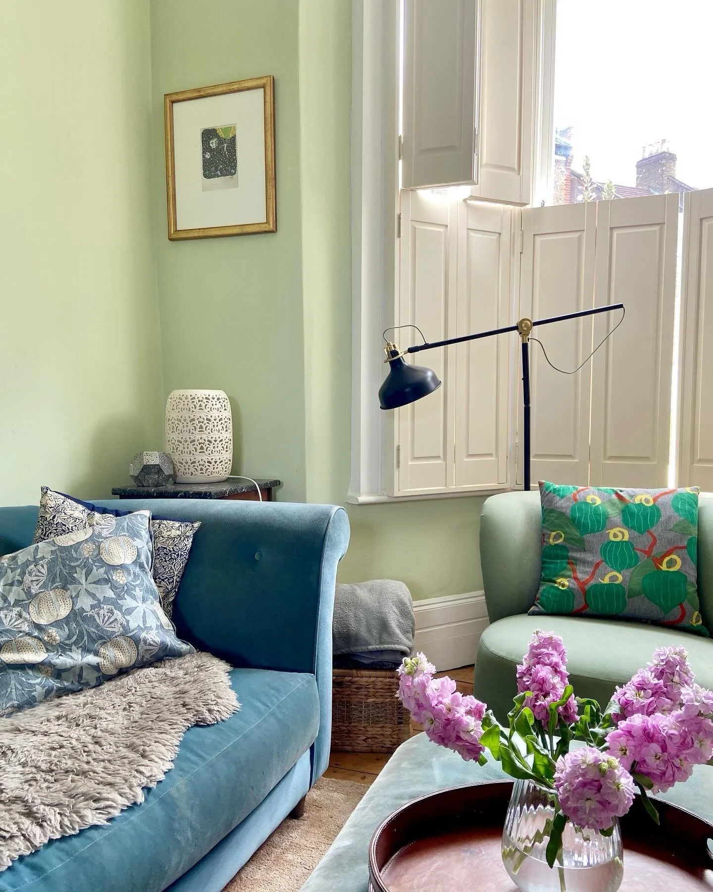 **Queen Anne by Sanderson** A friend recently asked me about the colour of my old living room so I thought I&rsquo;d share the info here as it was a colour I always loved and lived with for nearly 10 years - it has a Jane Austen era / Bridgerton / Ne