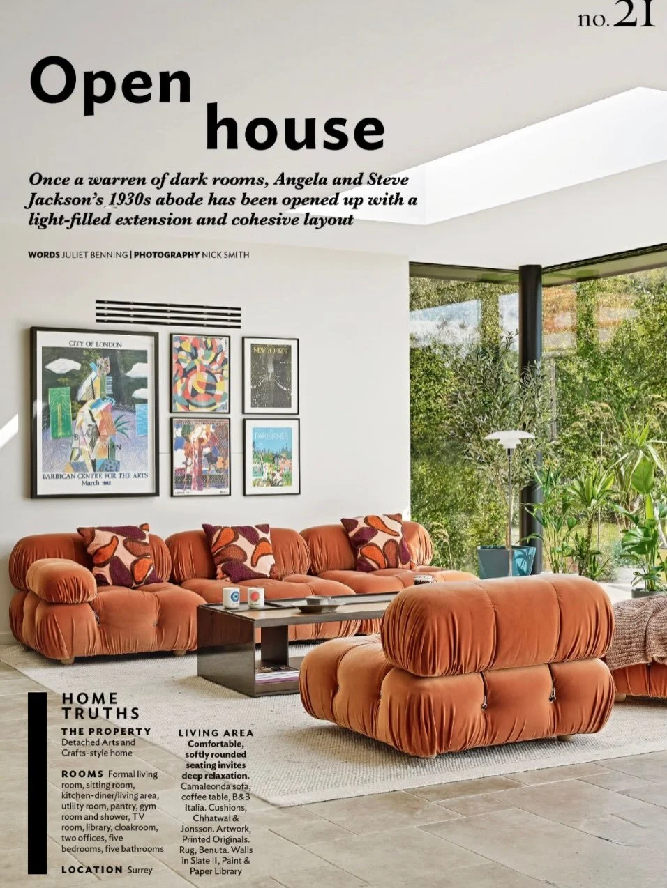 **Open House** Claudia Dorsch was the creative behind the chic contemporary update to the interiors of this Arts &amp; Crafts home in Surrey. With Italian design pieces paired alongside a steel kitchen and masses of new glazing, this home is truly fu