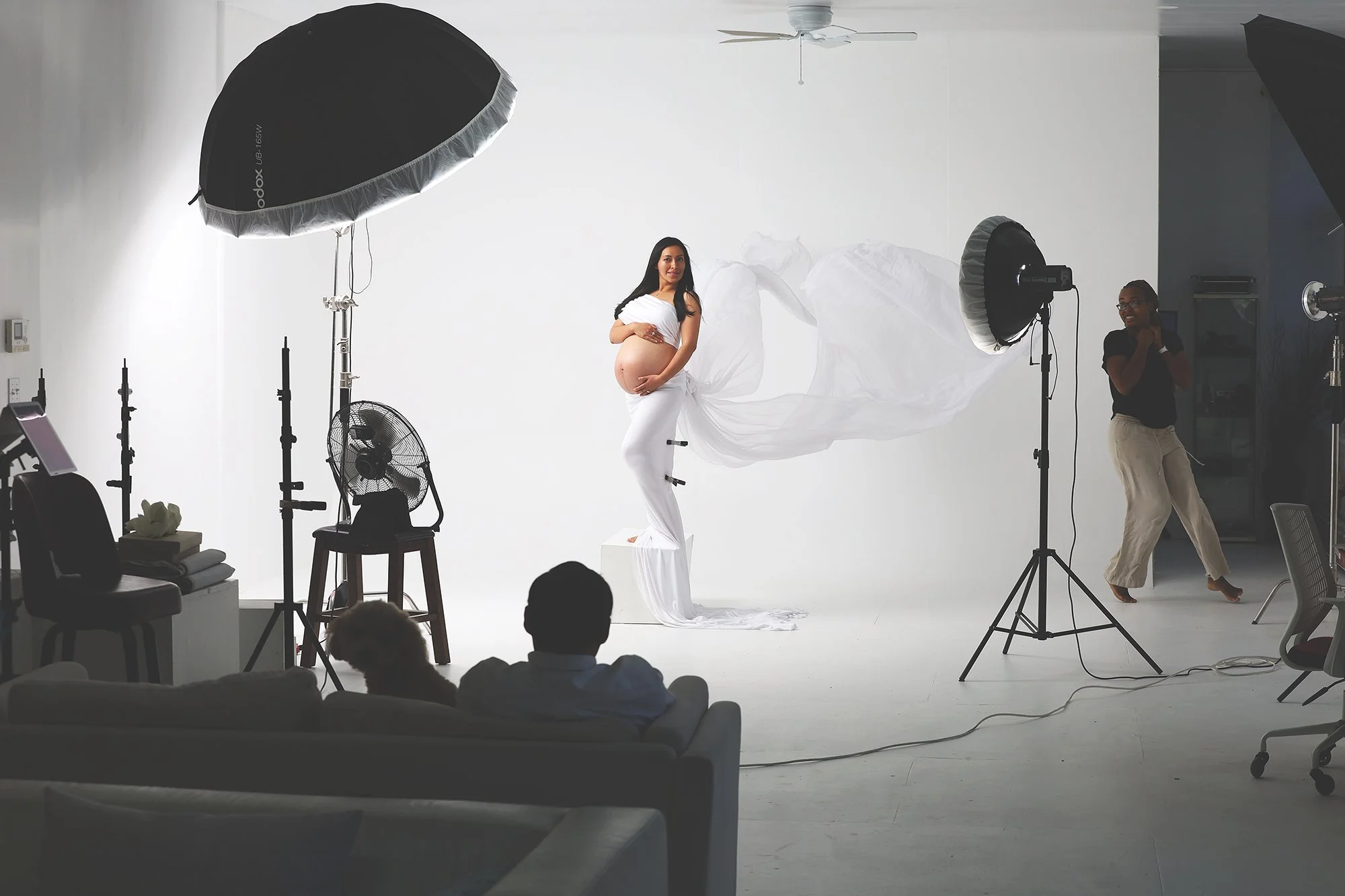 in studio maternity photography
