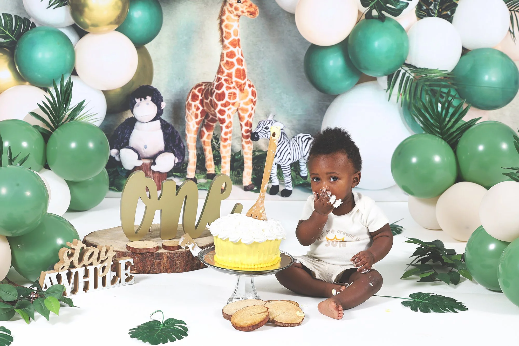 First birthday cake smash session