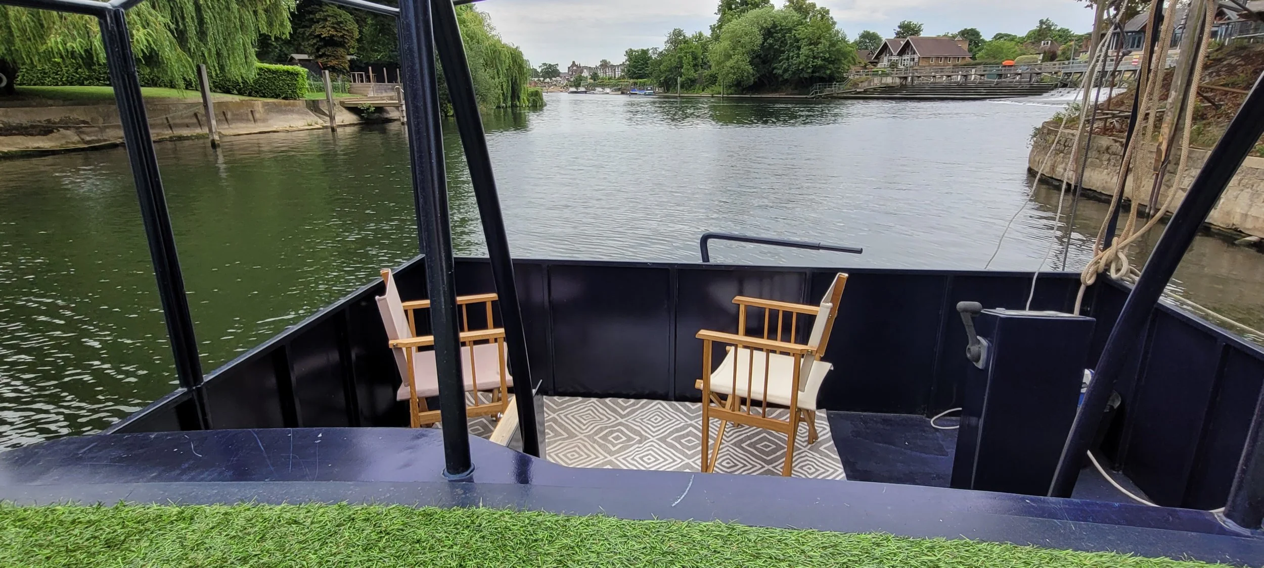Houseboat for sale London mooring walk through tour — Albee Hampton