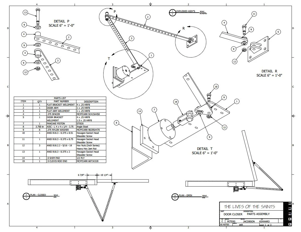 The Lives of the Saints | Pneumatic Door Closer