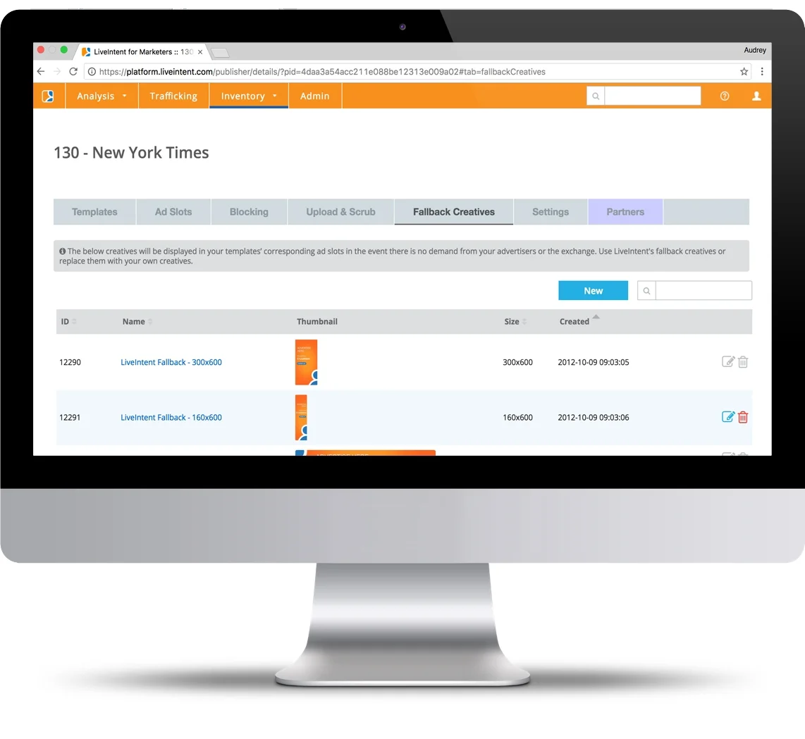 LiveIntent Platform before the redesign