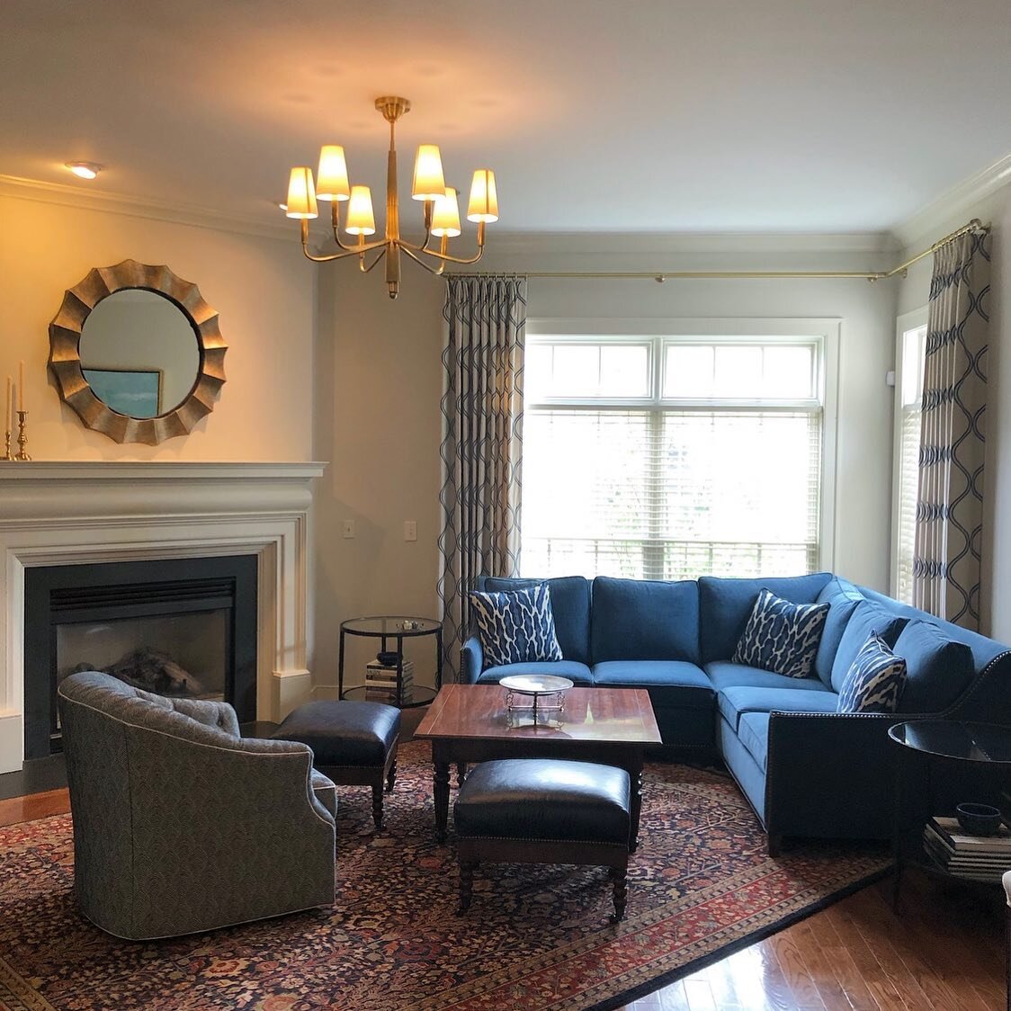 Living room coming along beautifully for these super awesome clients! COVID has slowed things down so it&rsquo;s really nice to see things moving along! Swipe to see the before real estate photo. #wannemacherinteriors #interiordesign #ilovemyclients