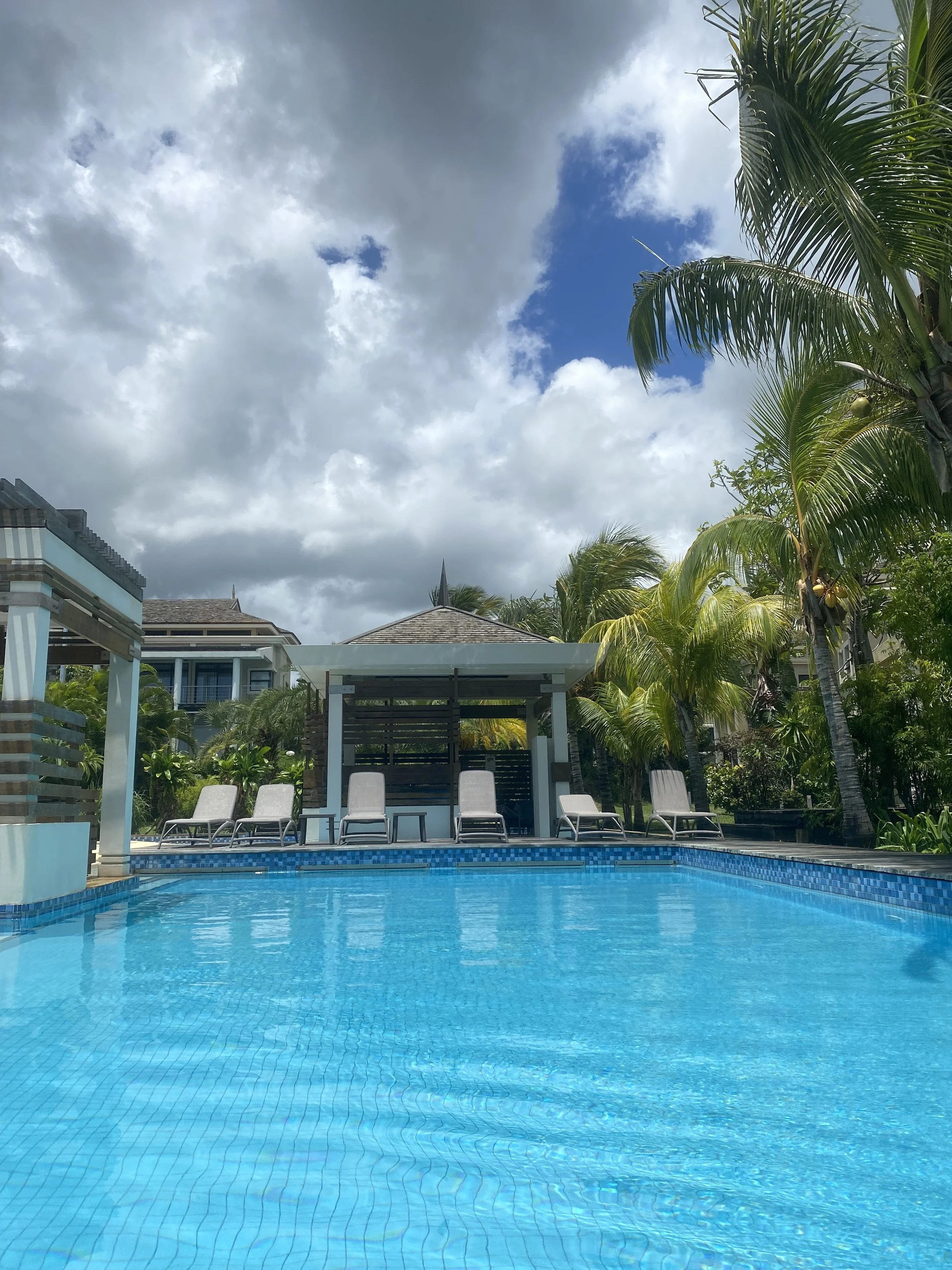Resort Hotel Pool with Cabana at Villasun Villa Sun Mauritius Flic en Flac
