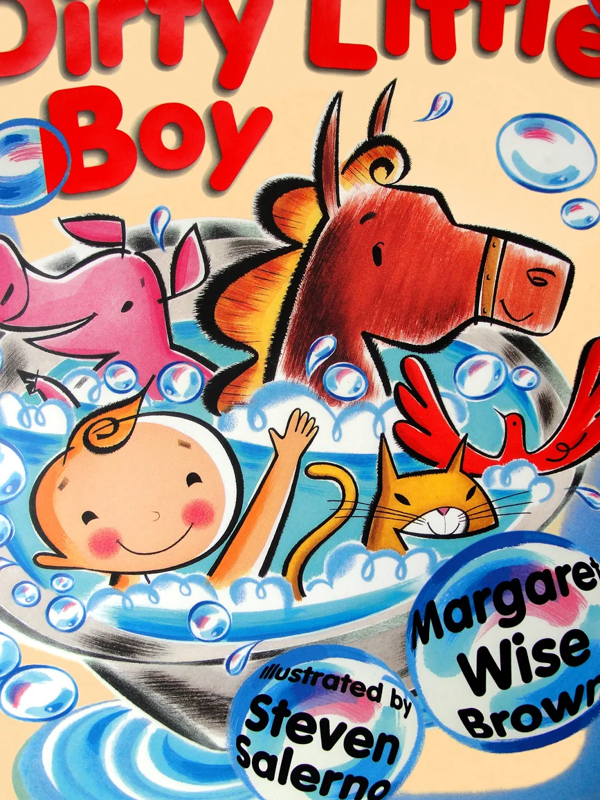 click upper right corner of images to enlarge above: cropped view of the cover for The Dirty Little Boy. see Steven’s complete list of published picture books to date