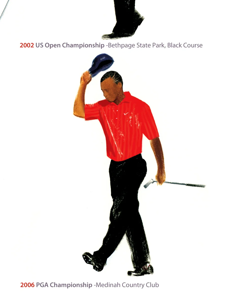 click upper right corner of images to enlarge detail view of image at right: fourteen red shirts
