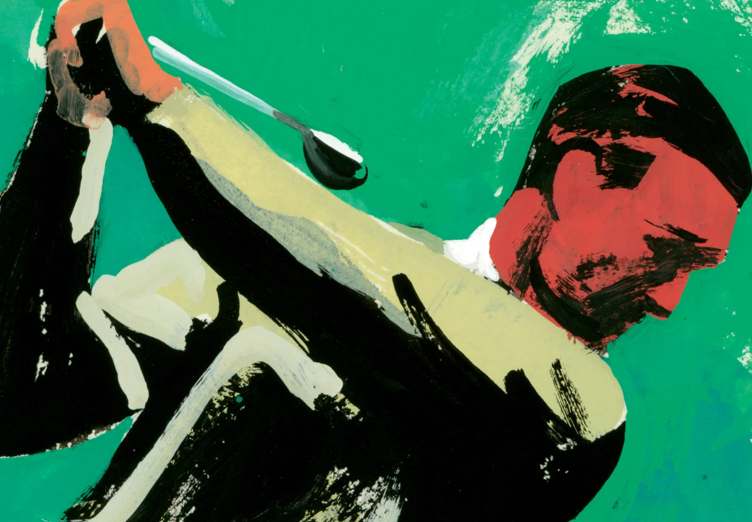 click upper right corner of images to enlarge Ben Hogan in late 1940’s (without wearing his iconic white cap) gouache