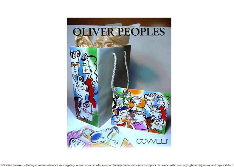 ^ packaging/printed matter/lens cleaner illustrations created for OLIVER PEOPLES eyewear company
