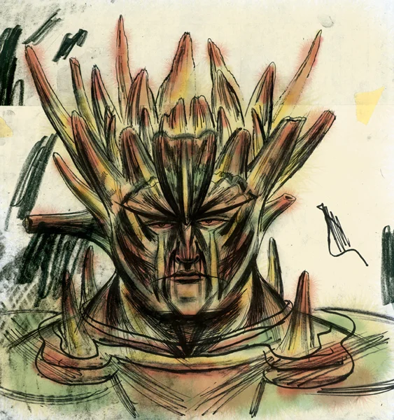 one in a series of alien creature sketches by illustrator Steven Salerno