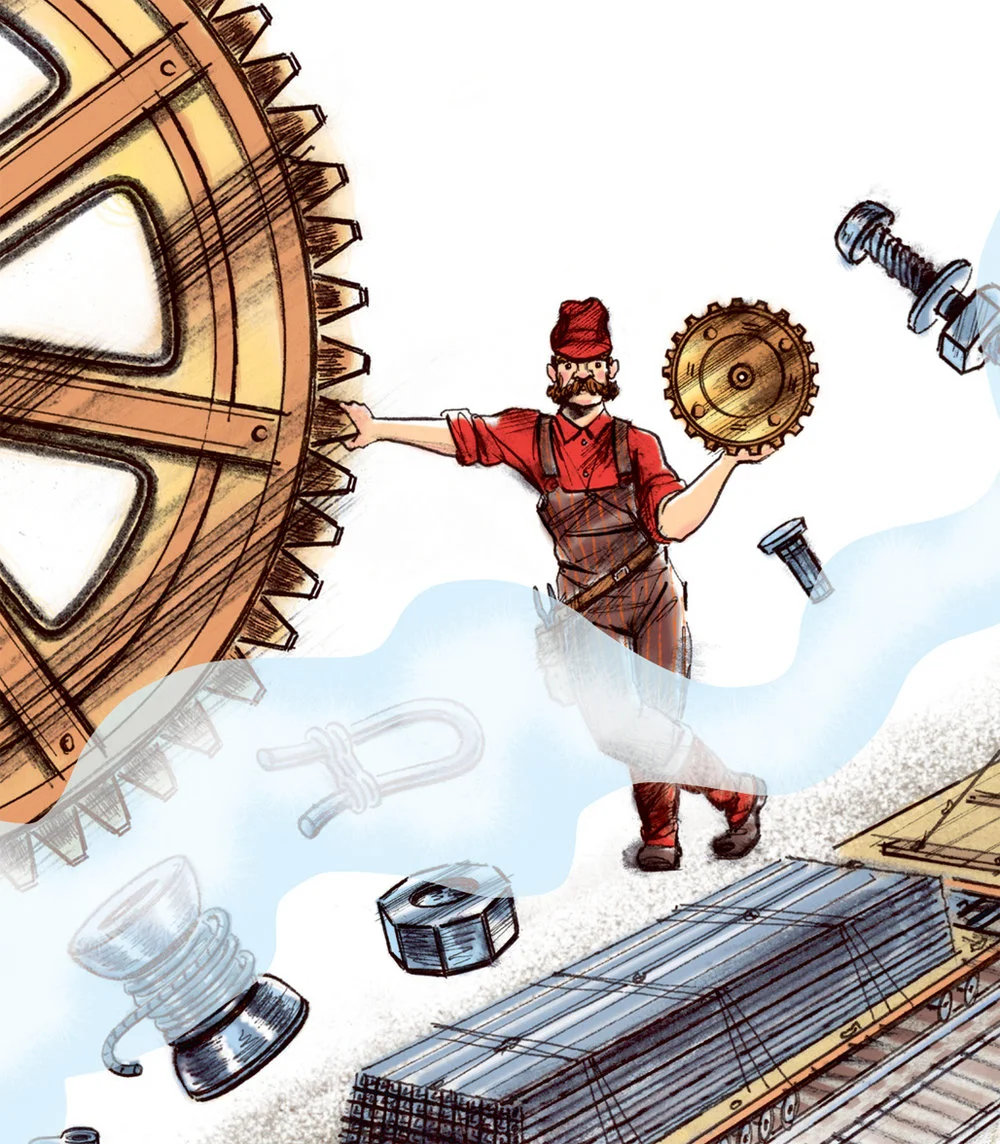 ^ a detail of an illustration from The Fantastic Ferris Wheel -written by Betsy Harvey Kraft &amp; illustrated by Steven Salerno -Henry Holt &amp; Co./Christy Ottaviano Books 2015