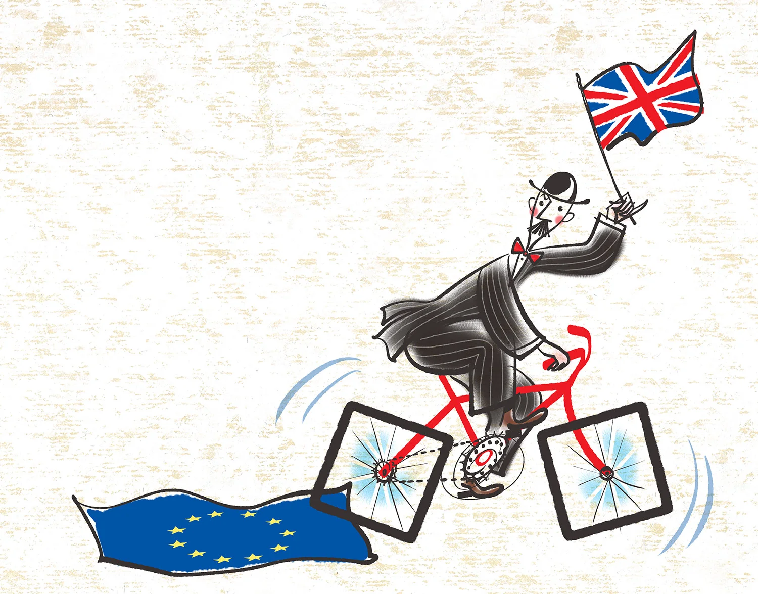 ^ Brexit -Not So Smooth of an Exit? -illustration by Steven Salerno - visit stevensalerno.com