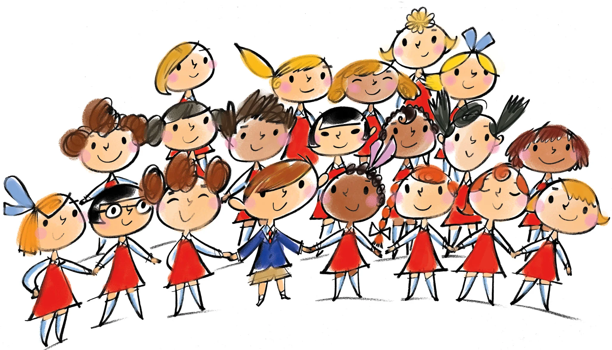 click upper right corner of images to enlarge above: John Hercules Po and the 19 new friends he made in the Kindergarten class.